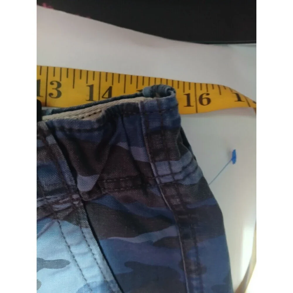 Gap Kids Boys Camo Cargo Shorts Size 16 Husky Blue Camouflage Utility Shorts